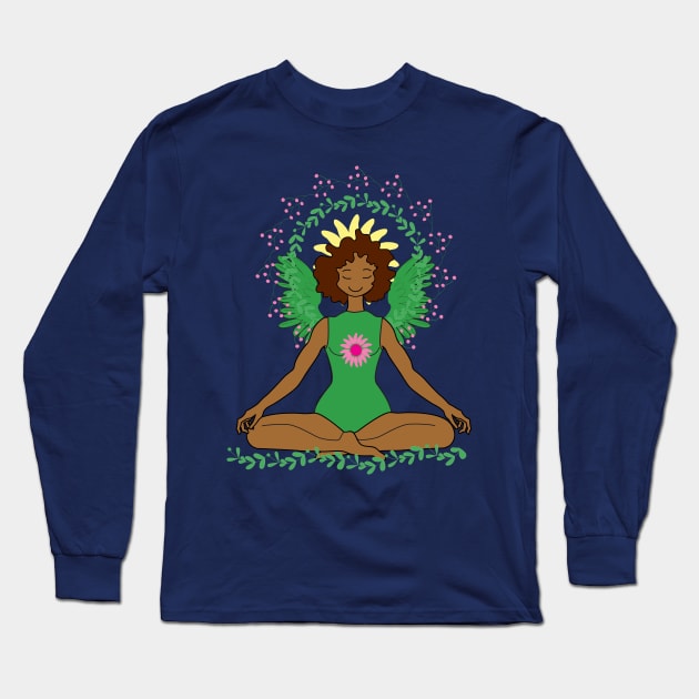 Spring Angel Meditation Long Sleeve T-Shirt by emma17